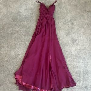 Maroon Bridesmaids Dress